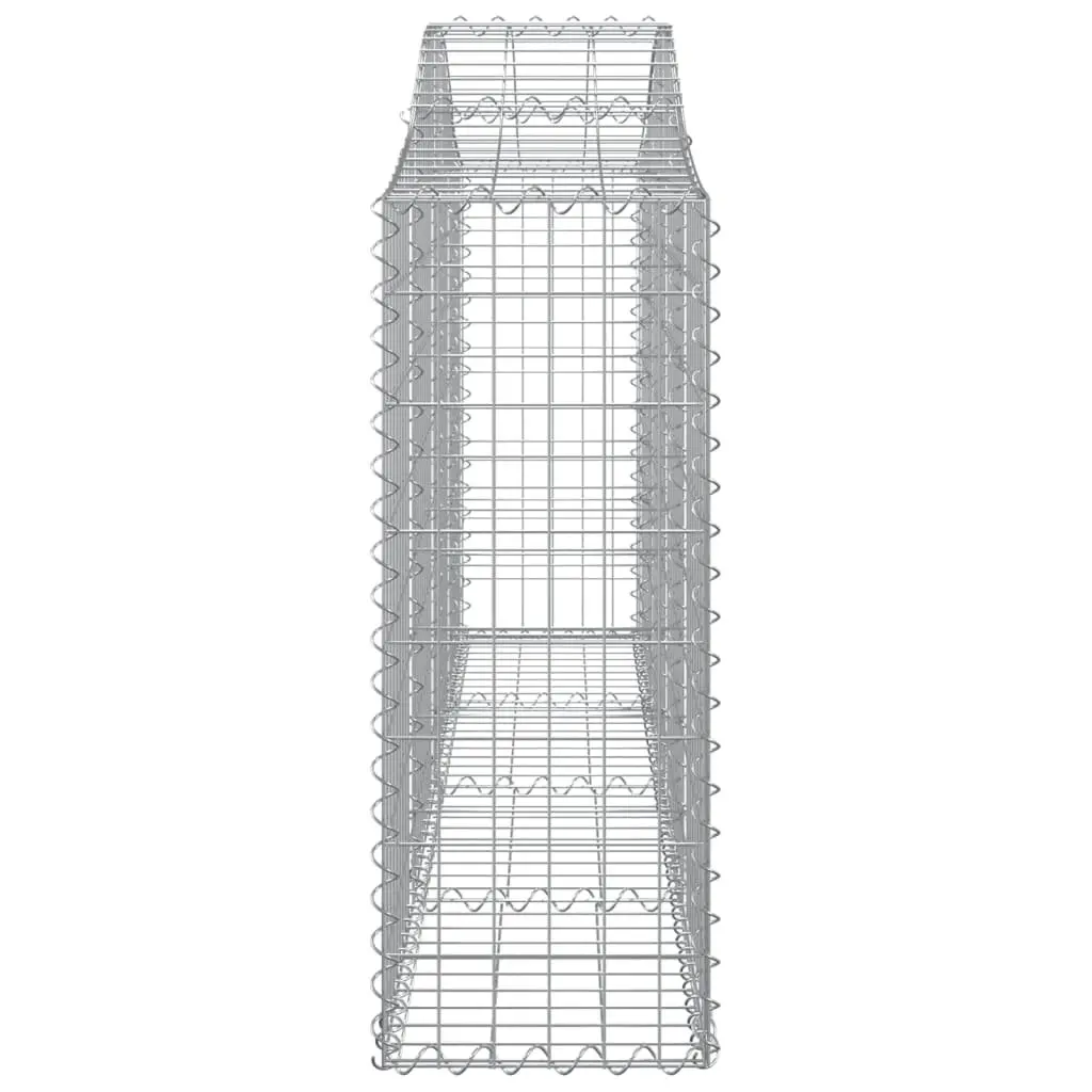 Arched Gabion Baskets Decorative Garden Retaining Wall Barrier 200 x 30 x 80/100 cm