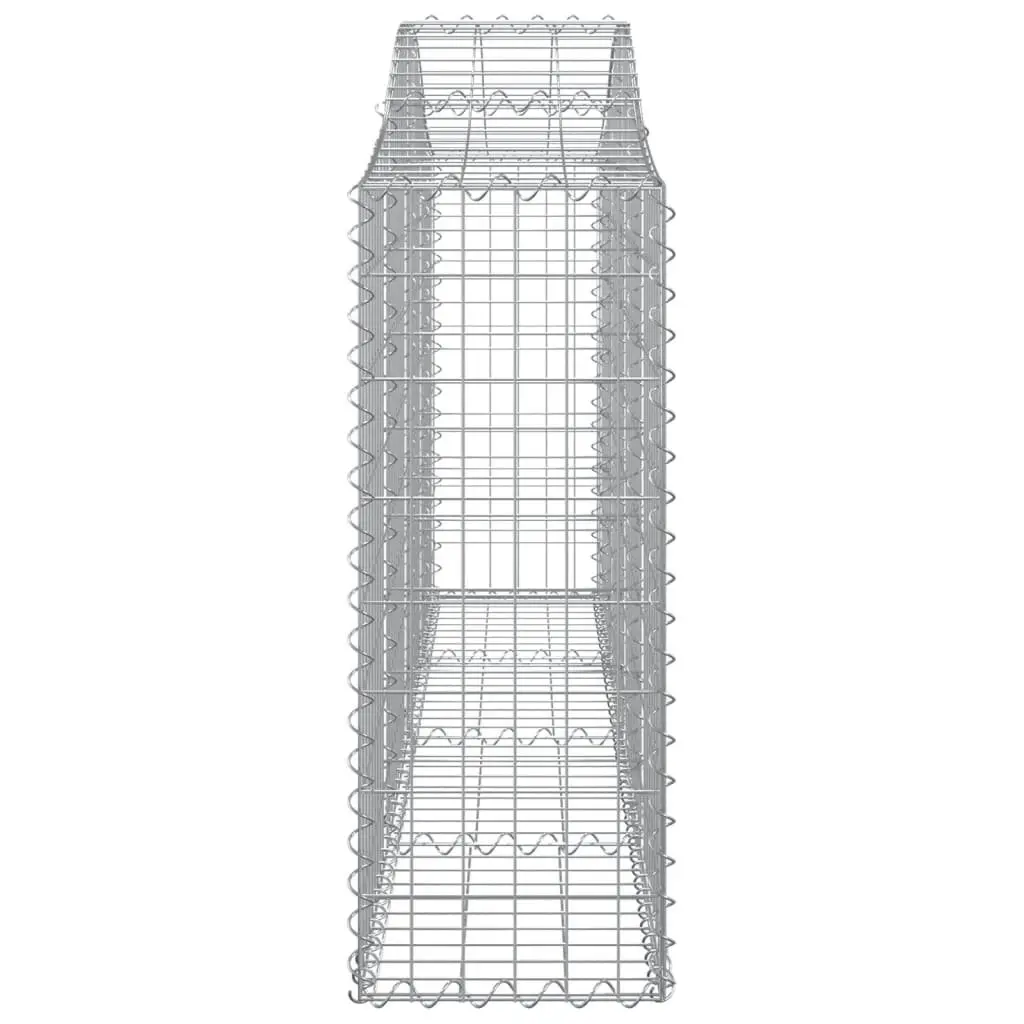 Arched Gabion Baskets Decorative 200 x 30 x 80/100 cm 5 Piece Garden Retaining Wall Barriers
