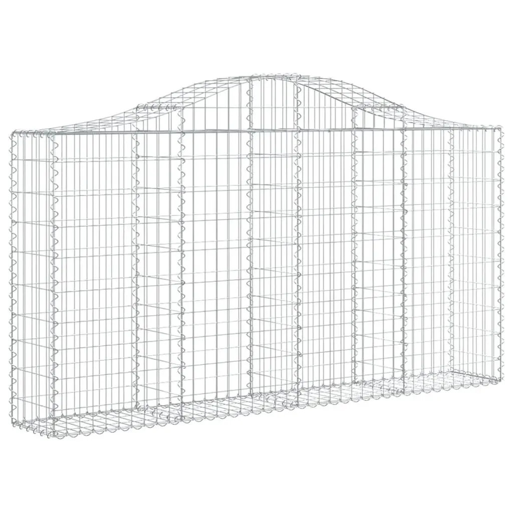 Arched Gabion Baskets Decorative Garden Barrier 200x30x100120cm 2 Pieces