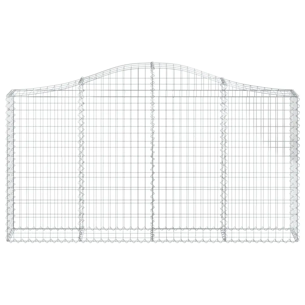 Arched Gabion Baskets Decorative Garden Barrier 200 x 30 x 100120 cm 3 pcs