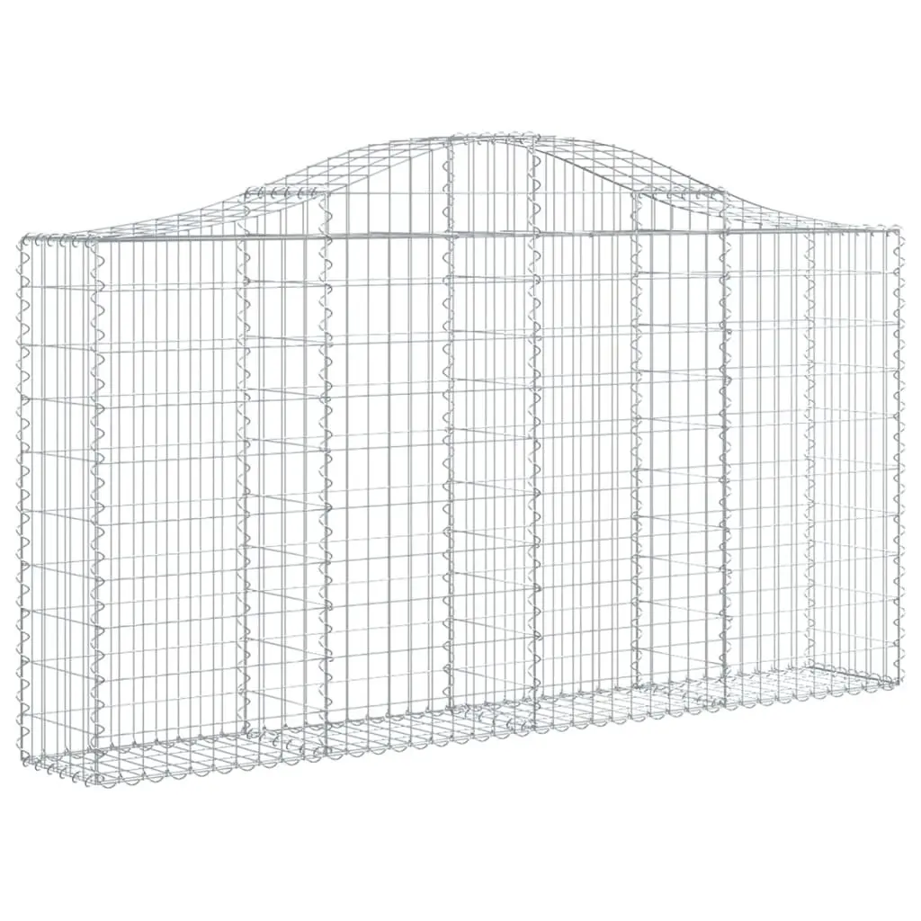 Arched Gabion Baskets Decorative Garden Barrier 200 x 30 x 100120 cm Set of 6