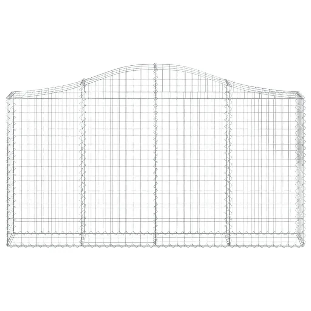 Arched Gabion Baskets Decorative Garden Barrier 200 x 30 x 100120 cm Set of 6