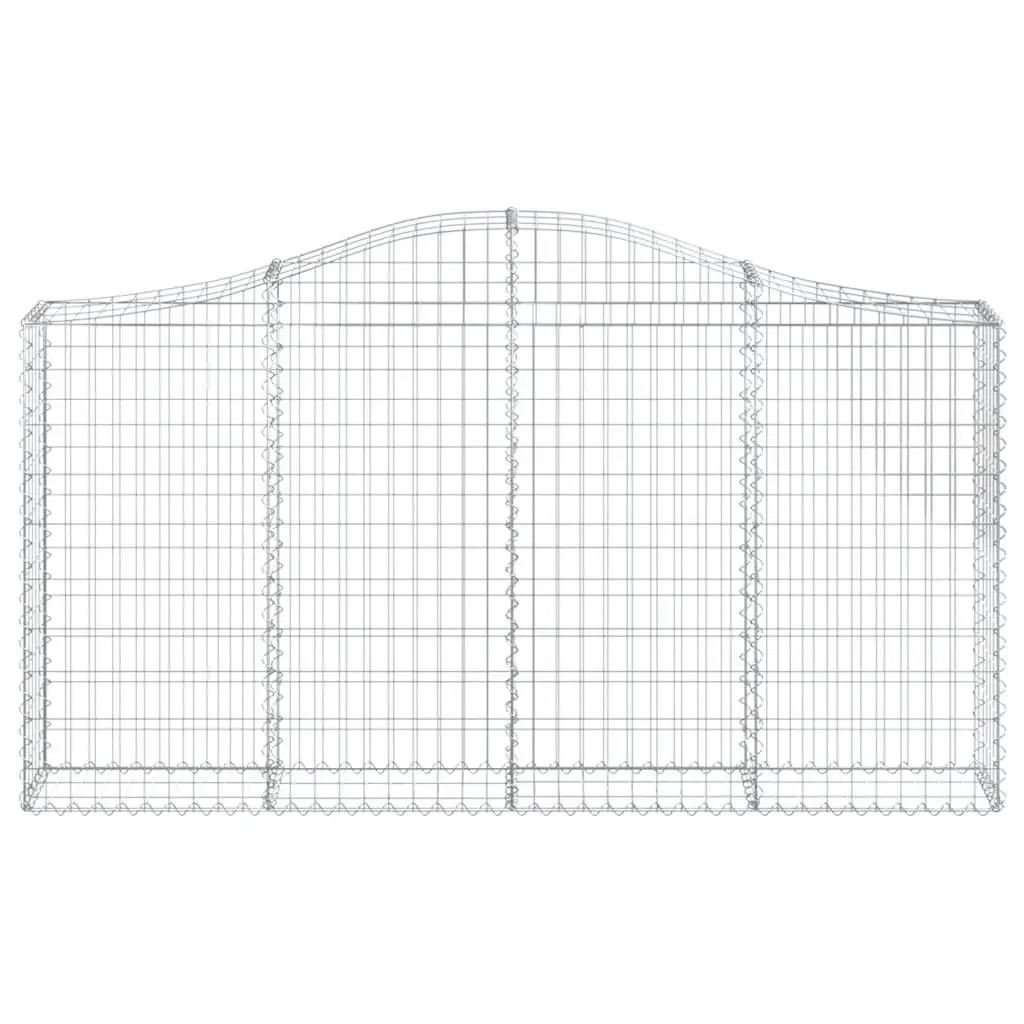 Arched Gabion Baskets Decorative Garden Barrier 7 Piece