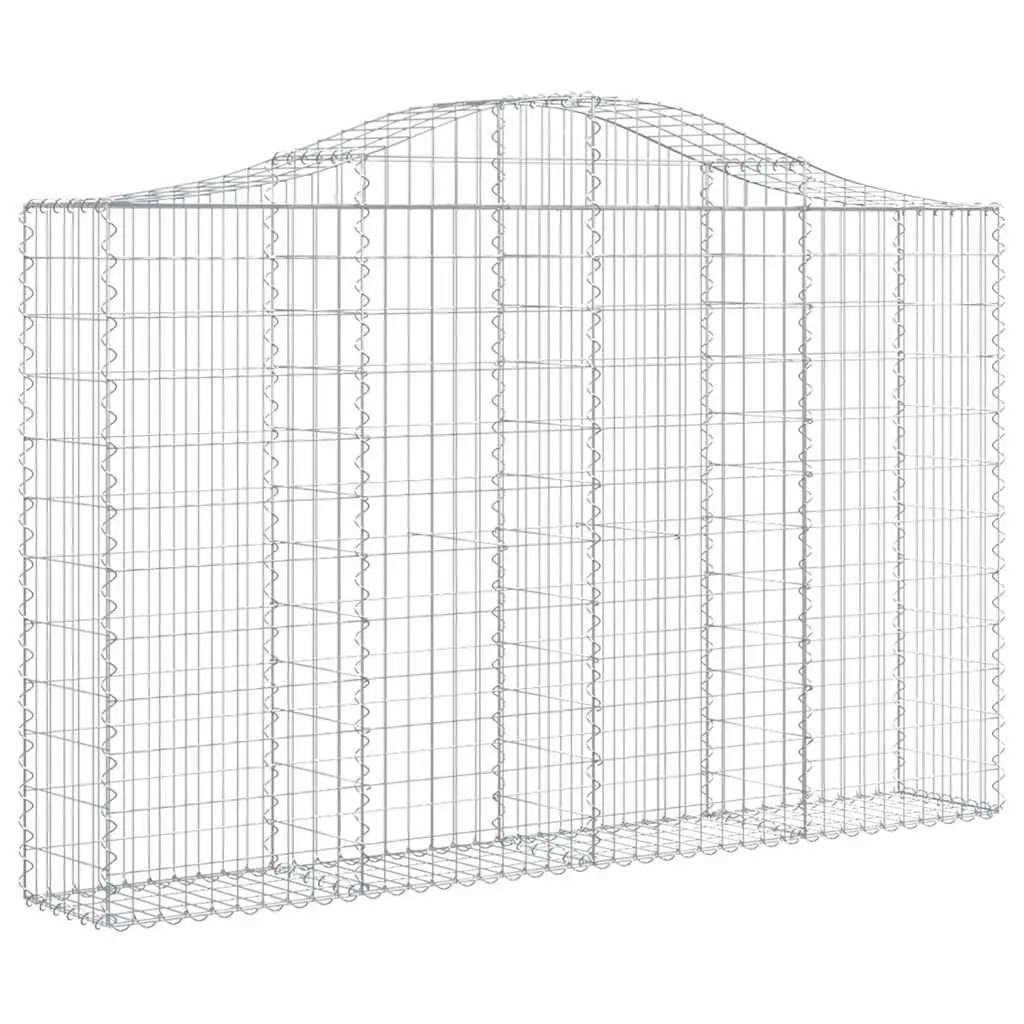 Arched Gabion Baskets Decorative Garden Barrier 200 x 30 x 120140 cm 2 pcs
