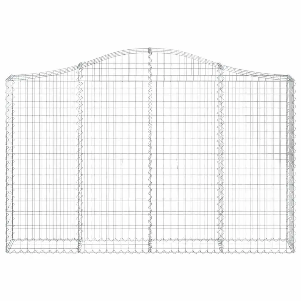 Arched Gabion Baskets Decorative Garden Barrier 200 x 30 x 120140 cm 2 pcs