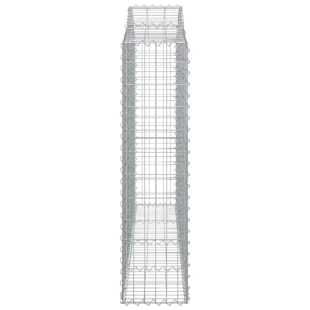 Arched Gabion Baskets Decorative Garden Barrier 200 x 30 x 120140 cm 2 pcs