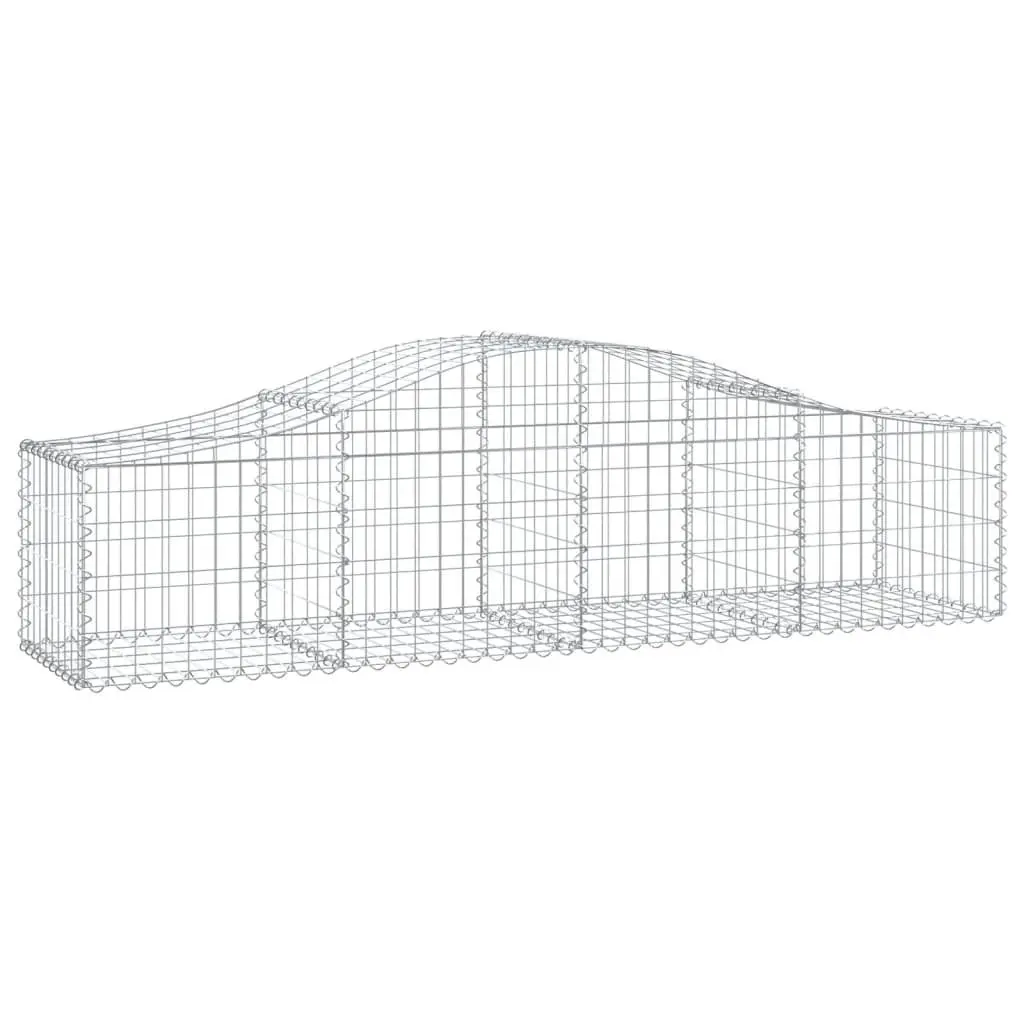 Arched Gabion Baskets Decorative Garden Barrier 2pc Outdoor Retaining Wall