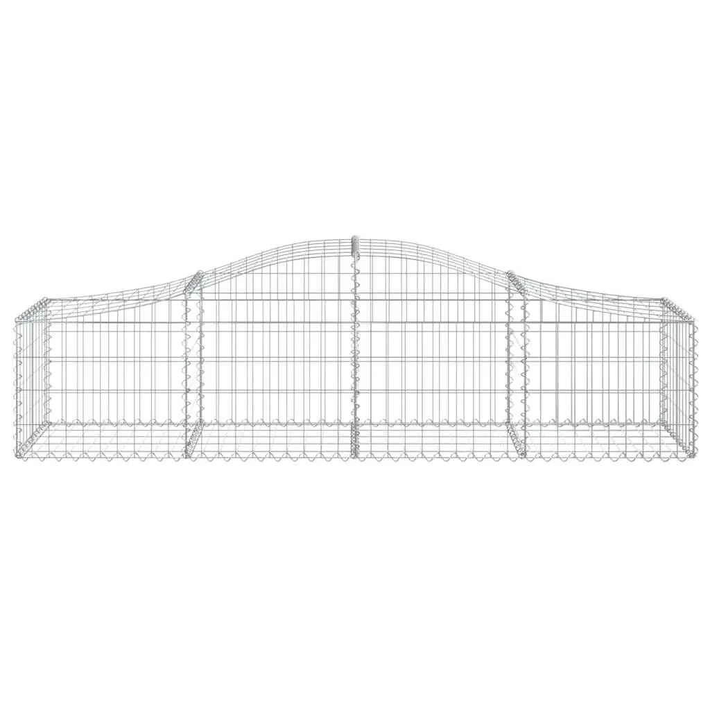 Arched Gabion Baskets Decorative Garden Barrier 2pc Outdoor Retaining Wall