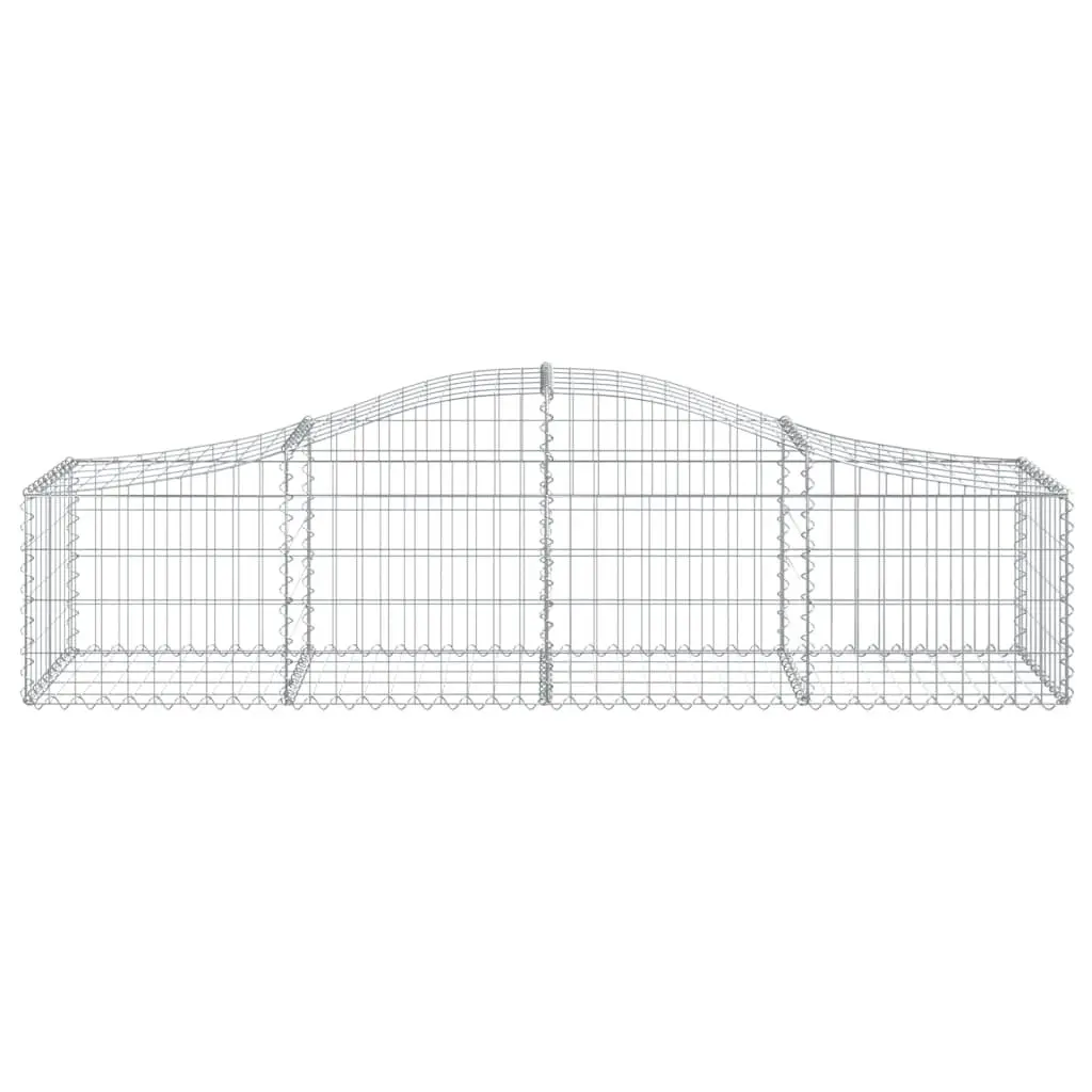 Arched Gabion Baskets Decorative Garden Barrier 3 Pieces 200 x 50 x 40/60 cm