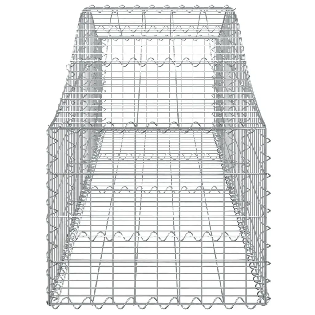Arched Gabion Baskets Decorative Garden Barrier 3 Pieces 200 x 50 x 40/60 cm