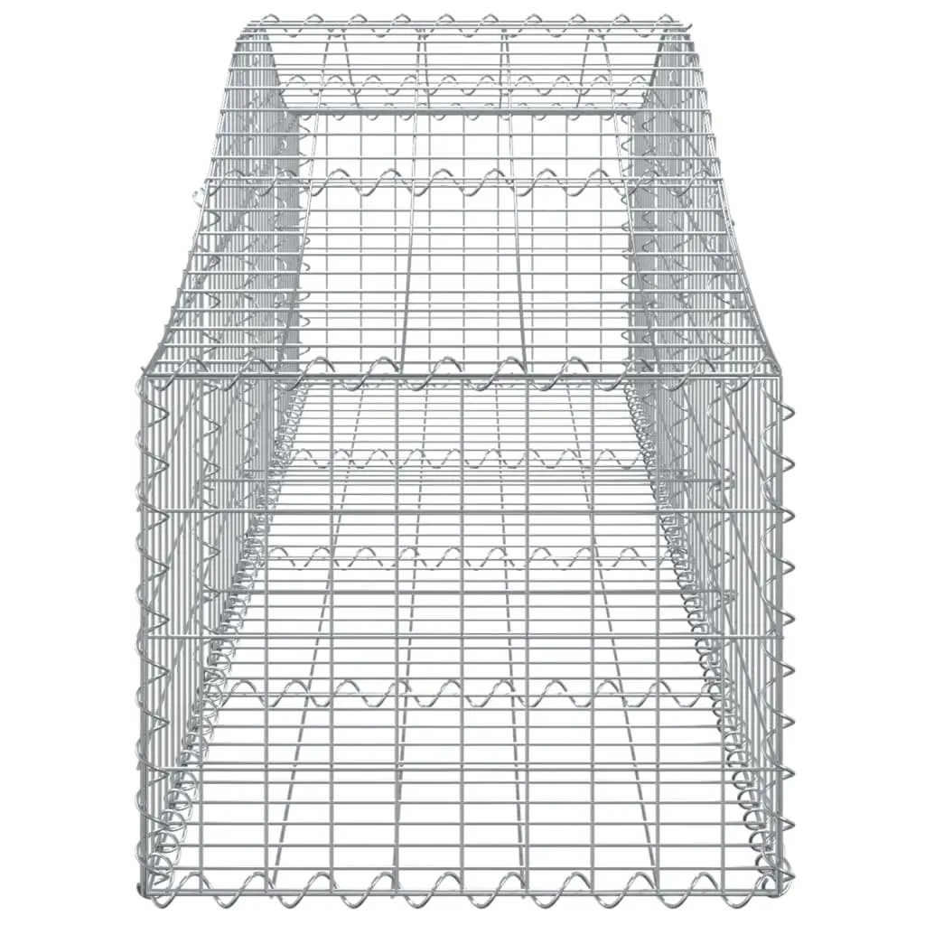 Arched Gabion Baskets 4 pcs Garden Retaining Wall Decorative Barrier Outdoor