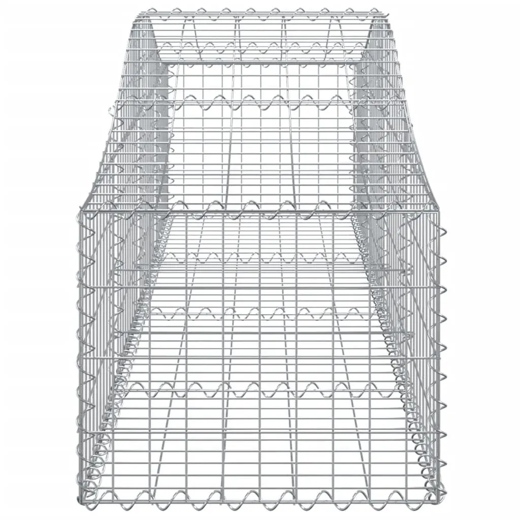 Arched Gabion Baskets 5 pcs Garden Barriers Decorative Retaining Wall Outdoor