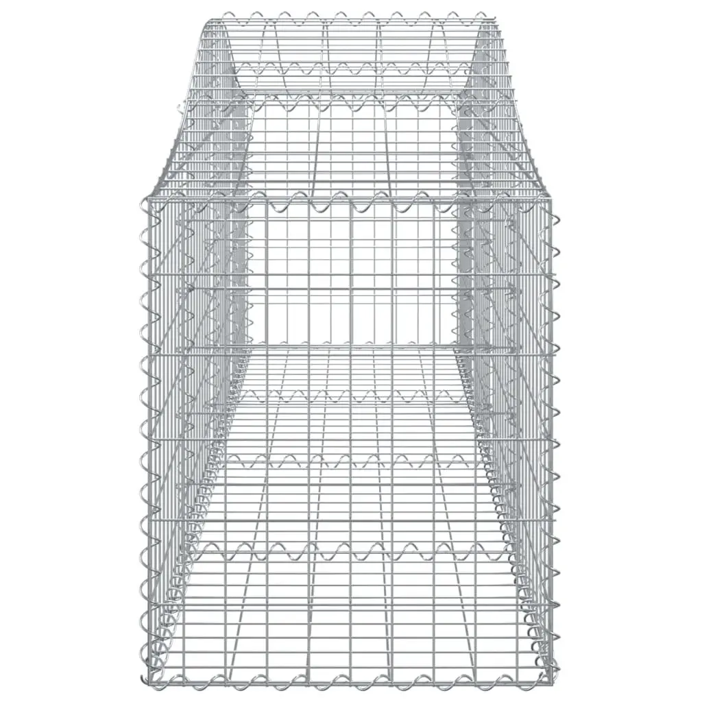 Arched Gabion Baskets Decorative Garden Barriers 200 x 50 x 60/80 cm 6 Piece