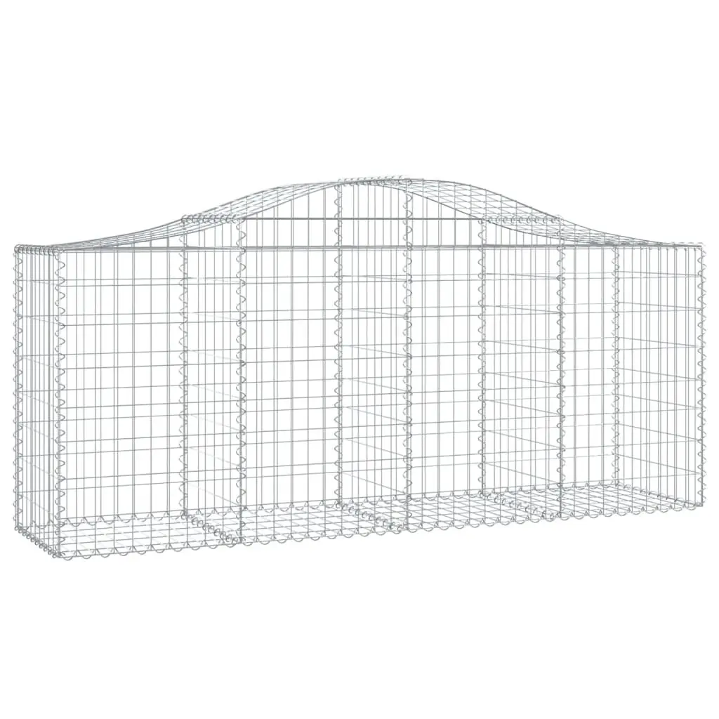 Arched Gabion Baskets 5pcs Garden Barrier Retaining Wall Decorative Outdoor