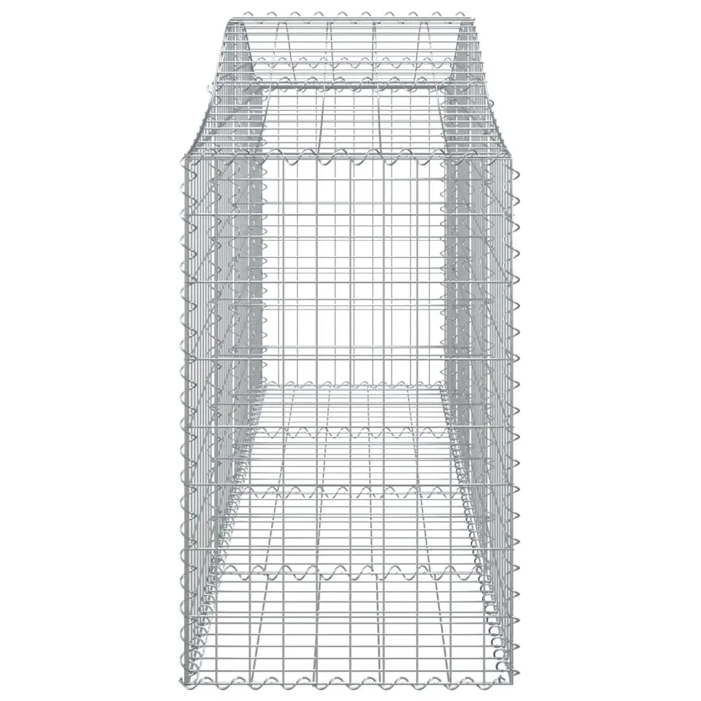 Arched Gabion Baskets Decorative Garden Barrier 200 x 50 x 80/100 cm 13 Piece Set