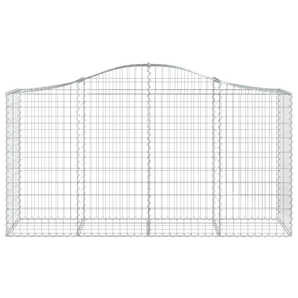 Arched Gabion Baskets Decorative Garden Barrier 200 x 50 x 100120 cm 6 Piece