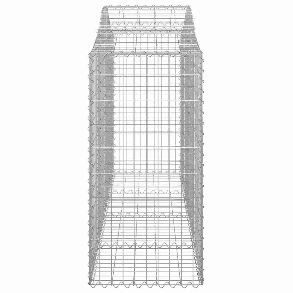 Arched Gabion Baskets Decorative Garden Barrier 200 x 50 x 100120 cm 8 Piece