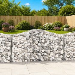 Arched Gabion Baskets 10pc Garden Barrier Retaining Wall Decorative Outdoor