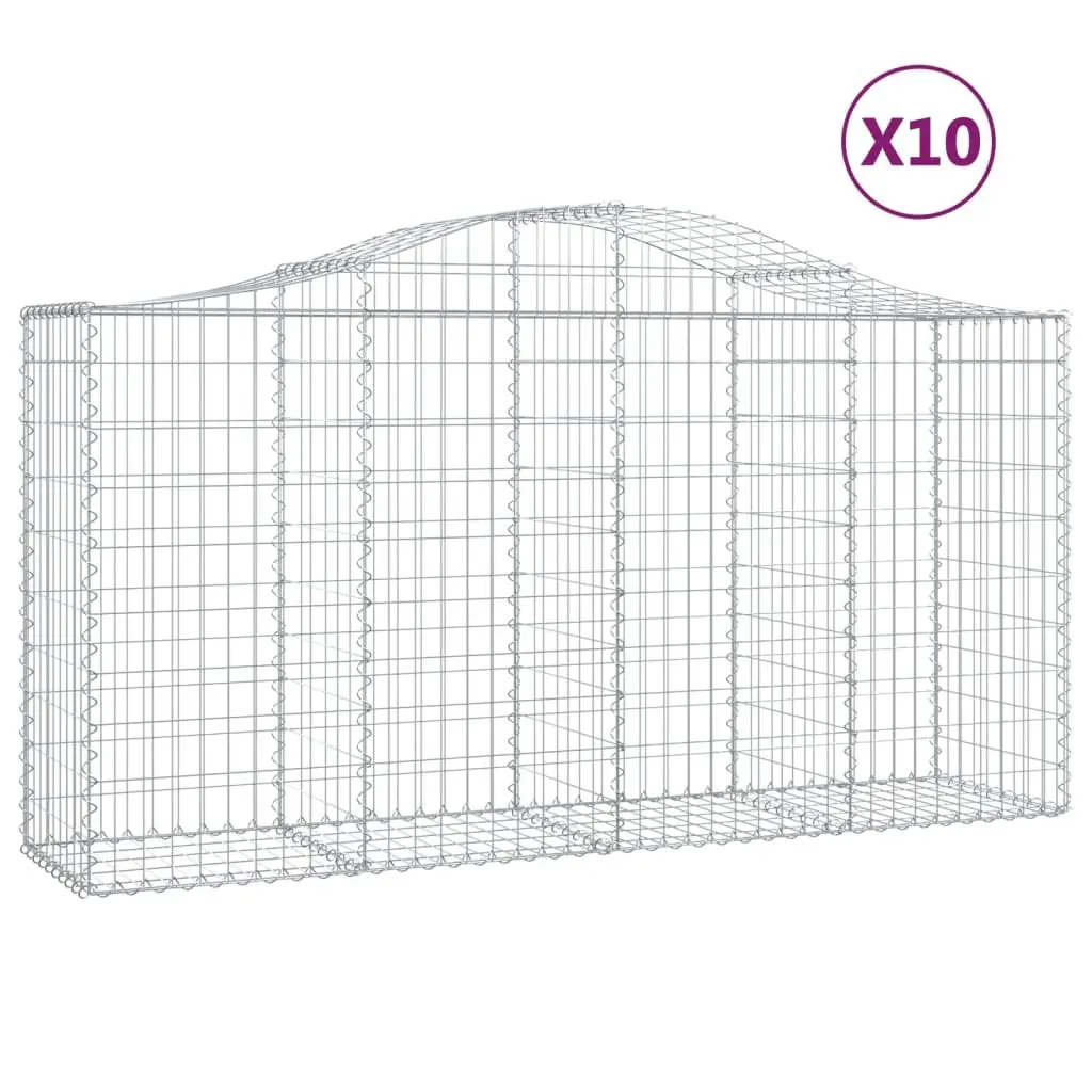 10pc Arched Gabion Baskets for Outdoor Projects