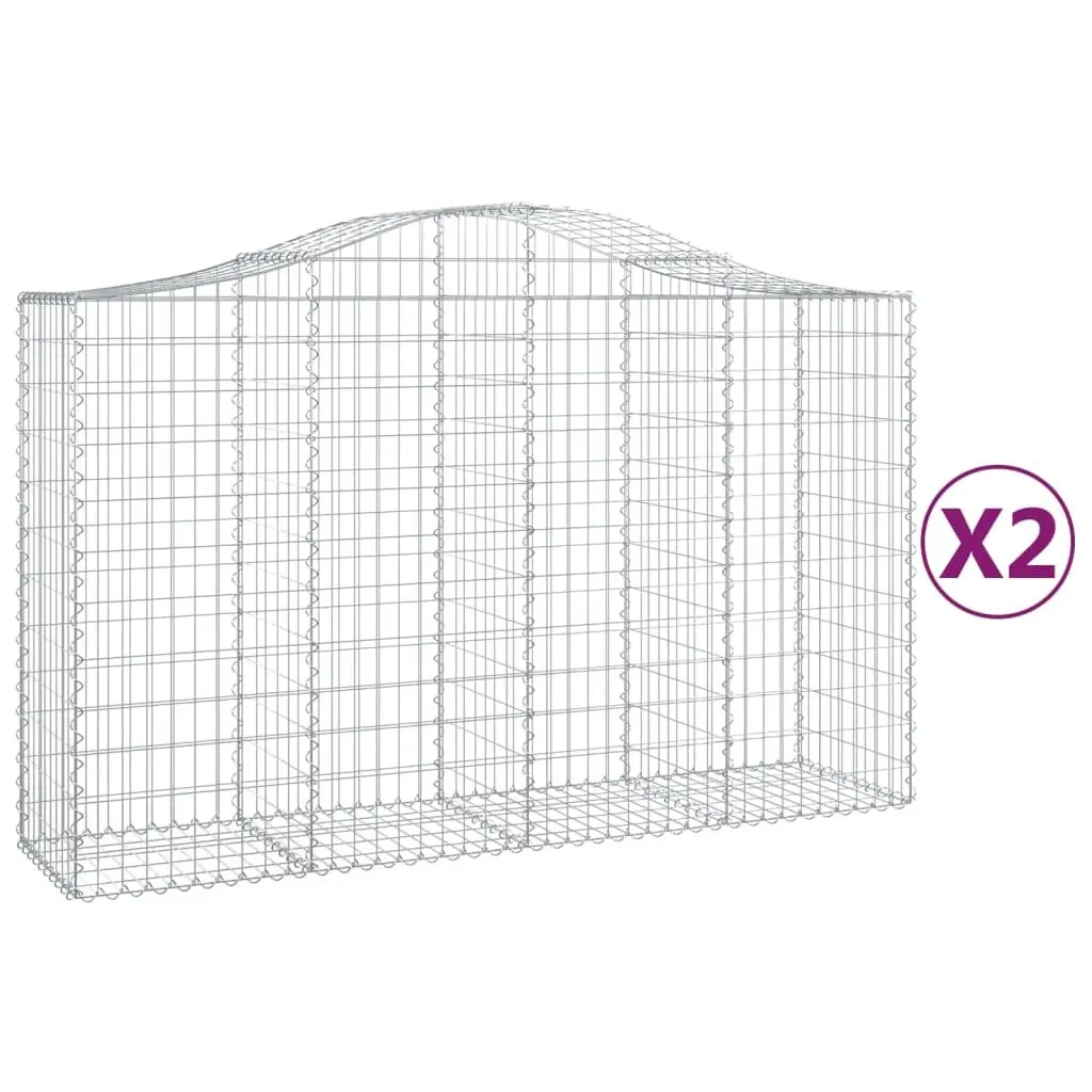 Arched Gabion Baskets Decorative 200x50x120140 cm Garden Retaining Wall