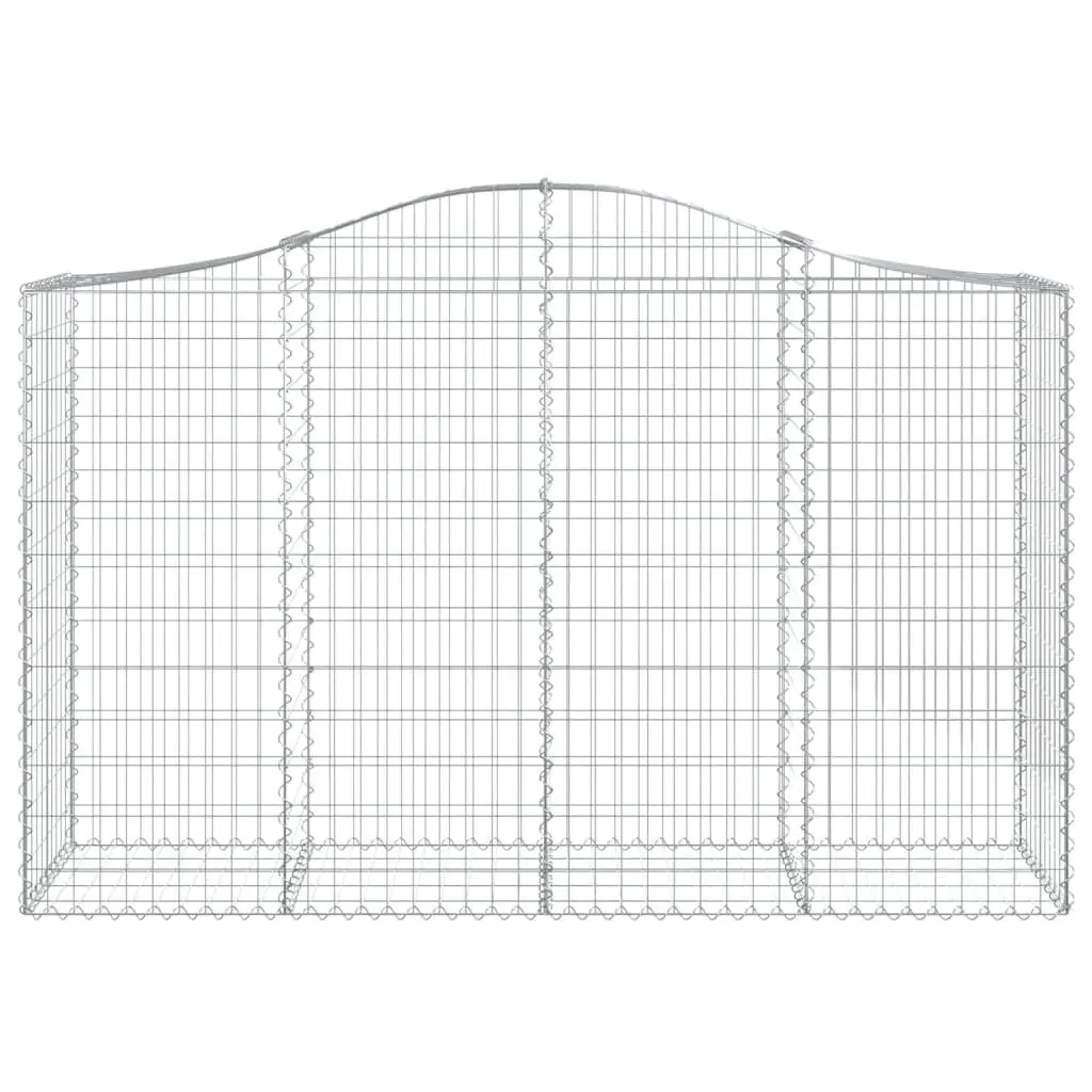 Arched Gabion Baskets 3 pcs Garden Barrier Retaining Wall Decorative Outdoor