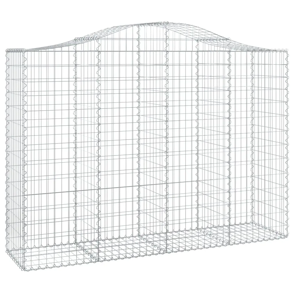 Arched Gabion Baskets Decorative Garden Barrier 200 x 50 x 140 cm Set of 4