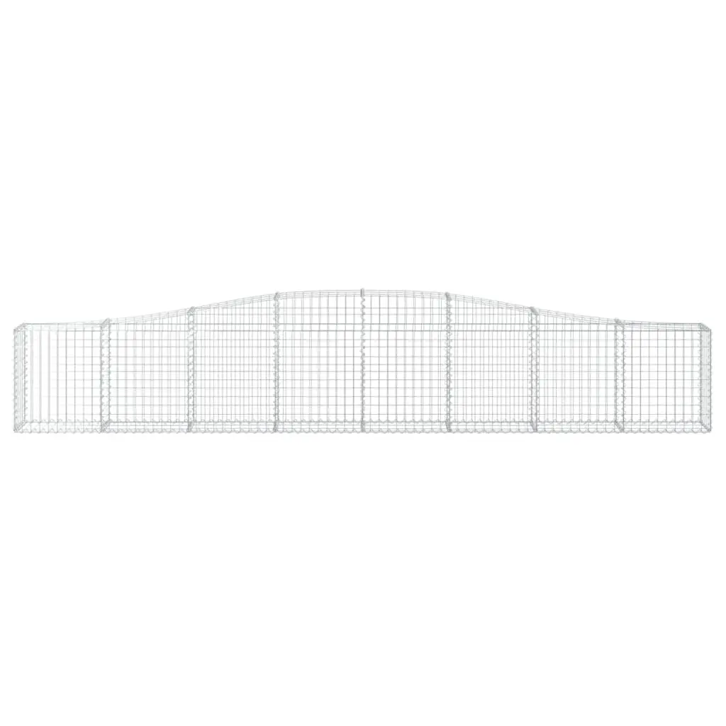 Arched Gabion Baskets Decorative Garden Barrier Retaining Wall 400 x 30 x 60/80 cm 2 pcs