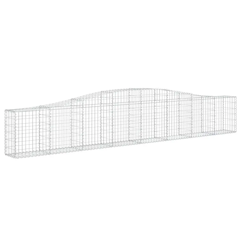 Arched Gabion Baskets Set 3 pcs Decorative Garden Barrier Retaining Wall Outdoor