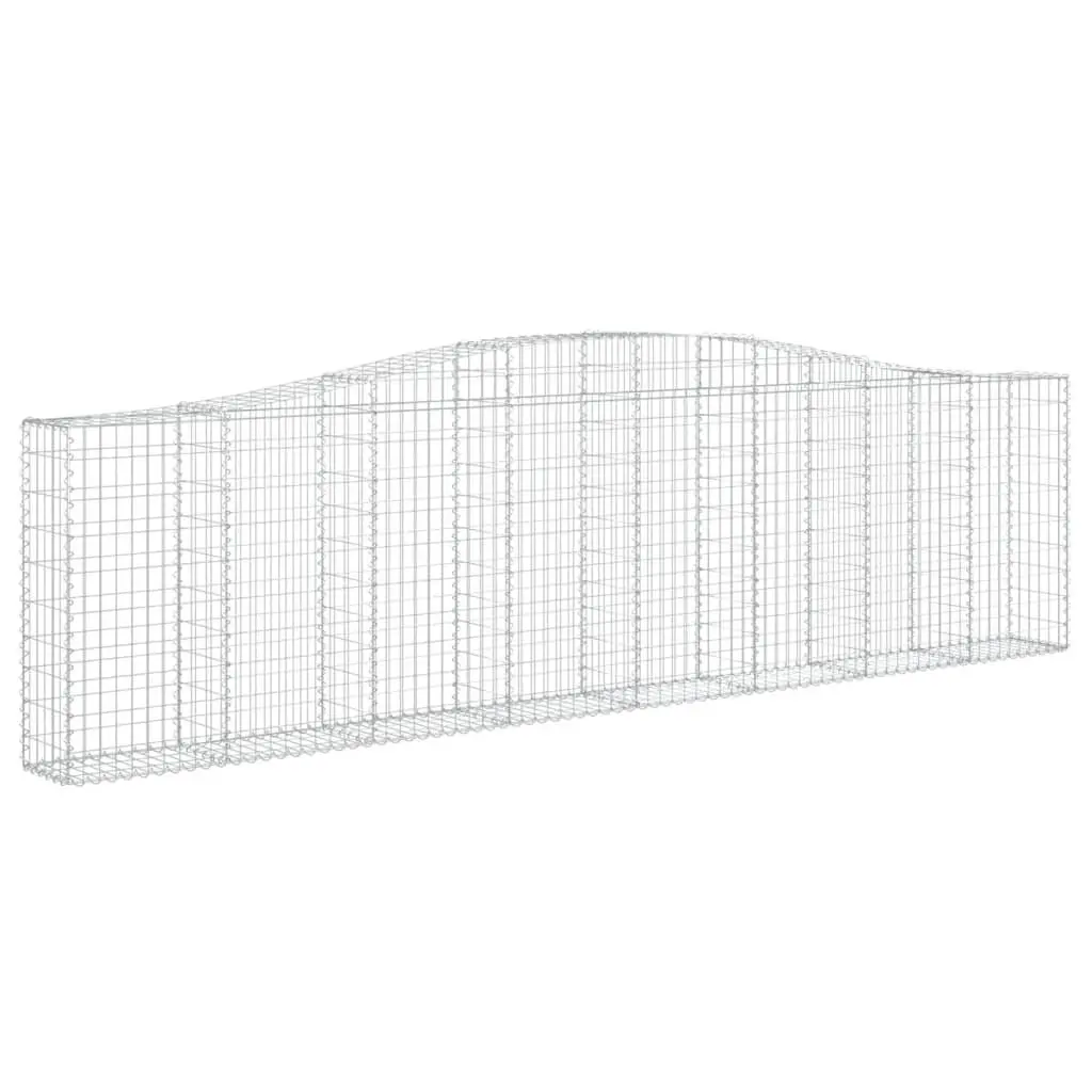 Arched Gabion Baskets Decorative Garden Barrier 400 x 30 x 100120 cm 2 pcs