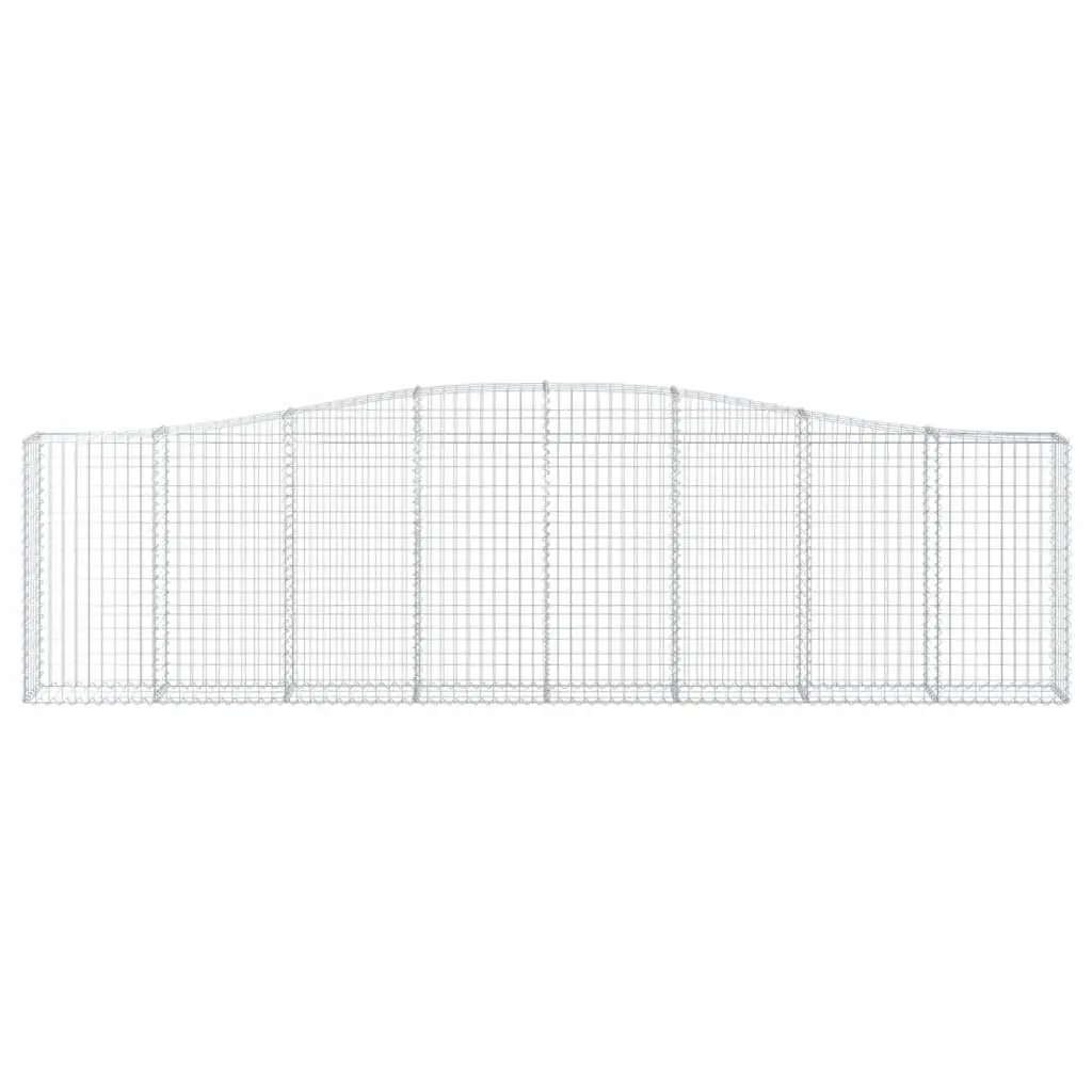 Arched Gabion Baskets Decorative Garden Barrier 400 x 30 x 100120 cm 2 pcs