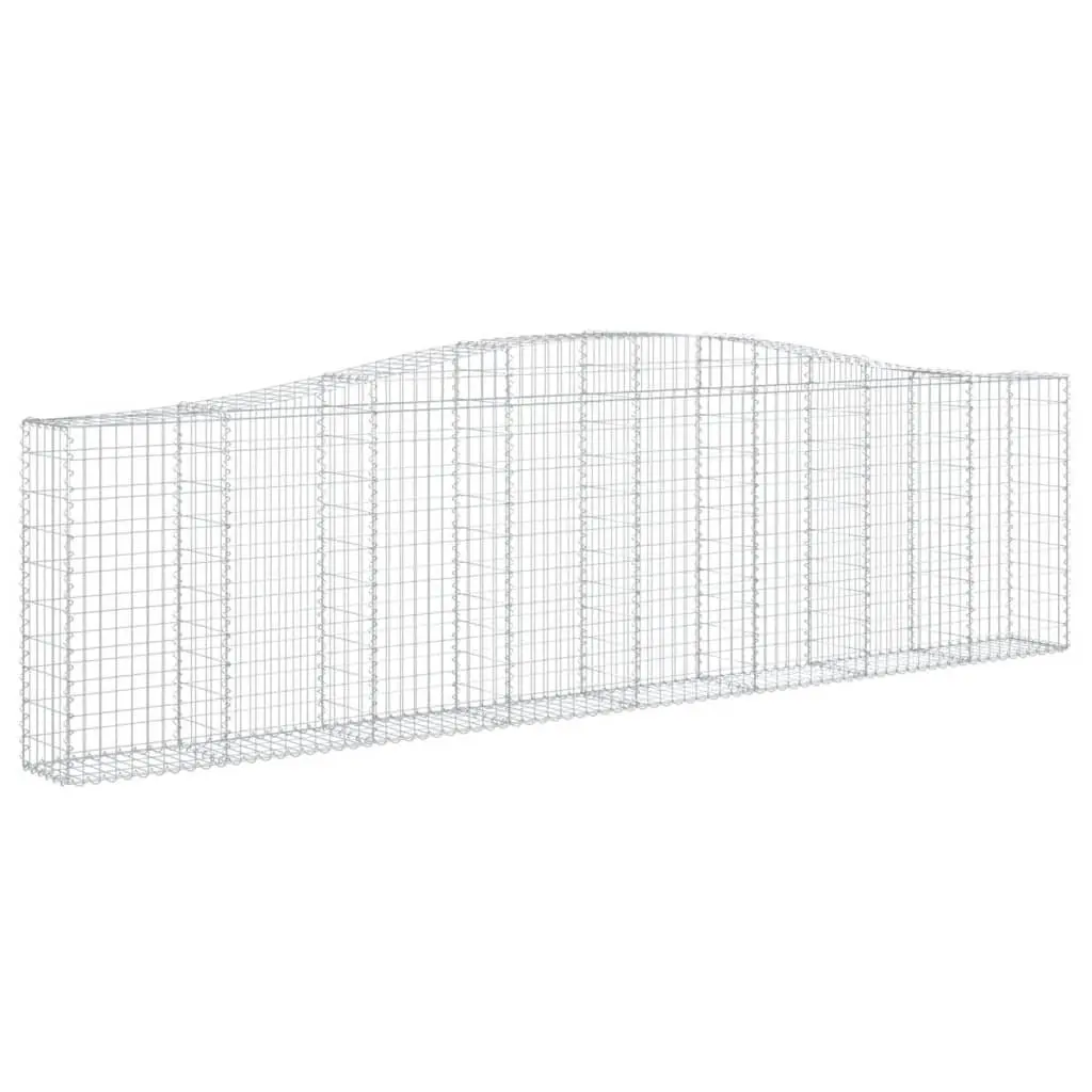 Arched Gabion Baskets Decorative Garden Barrier 400 x 30 x 100120 cm Set of 6