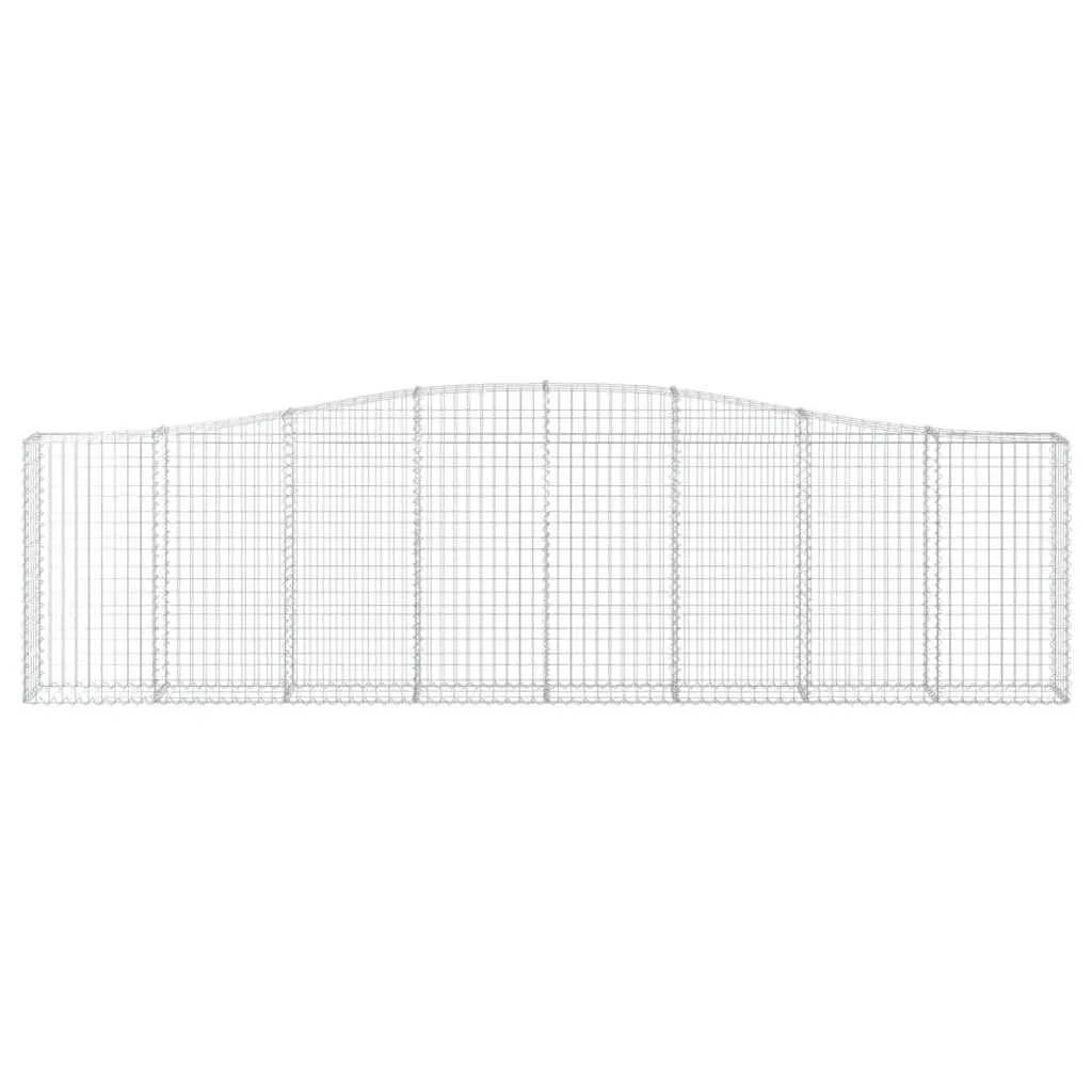 Arched Gabion Baskets 7 Piece Galvanised Iron Garden Retaining Wall Barrier