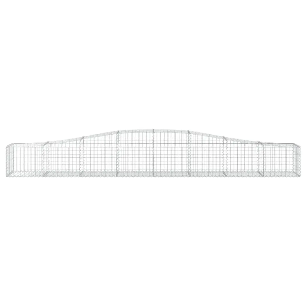 Arched Gabion Baskets Decorative Garden Barrier 400 x 50 x 40/60 cm 2 pcs