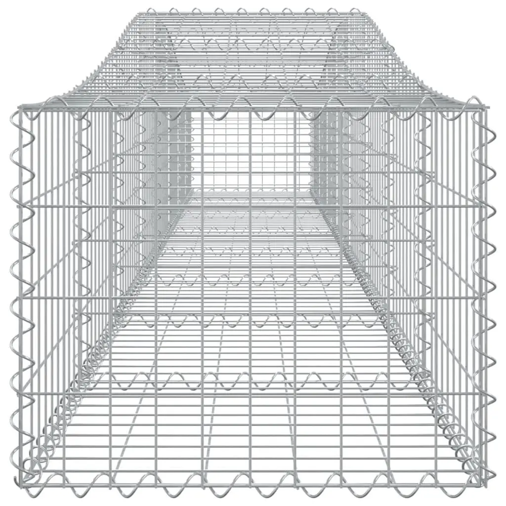 Arched Gabion Baskets Decorative Garden Barrier 400 x 50 x 40/60 cm 2 pcs