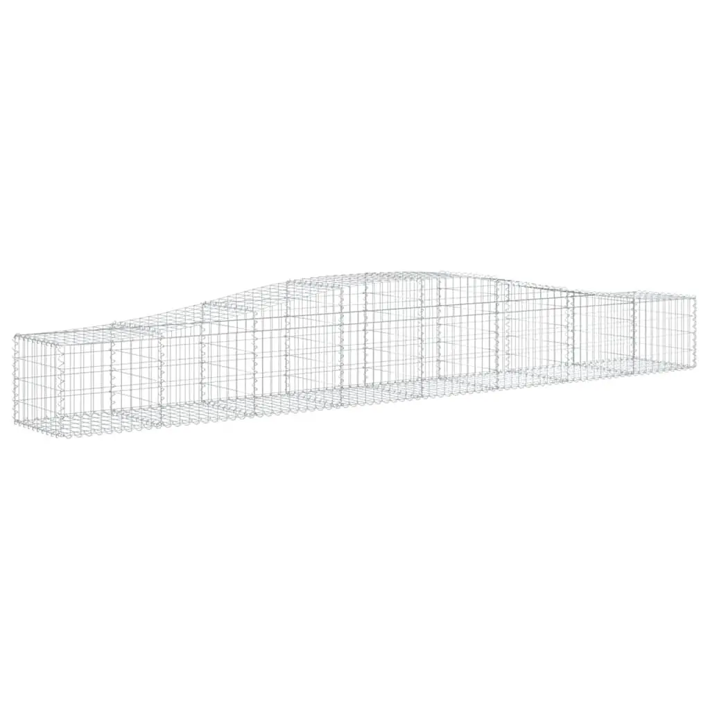 Arched Gabion Baskets Decorative Garden Barrier 400 x 50 x 40/60 cm 3 Piece