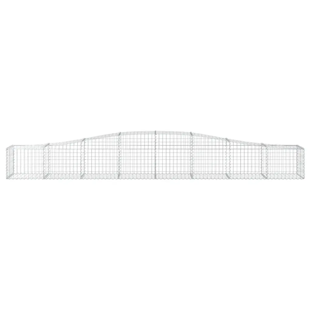 Arched Gabion Baskets Decorative Garden Barrier 400 x 50 x 40/60 cm 3 Piece