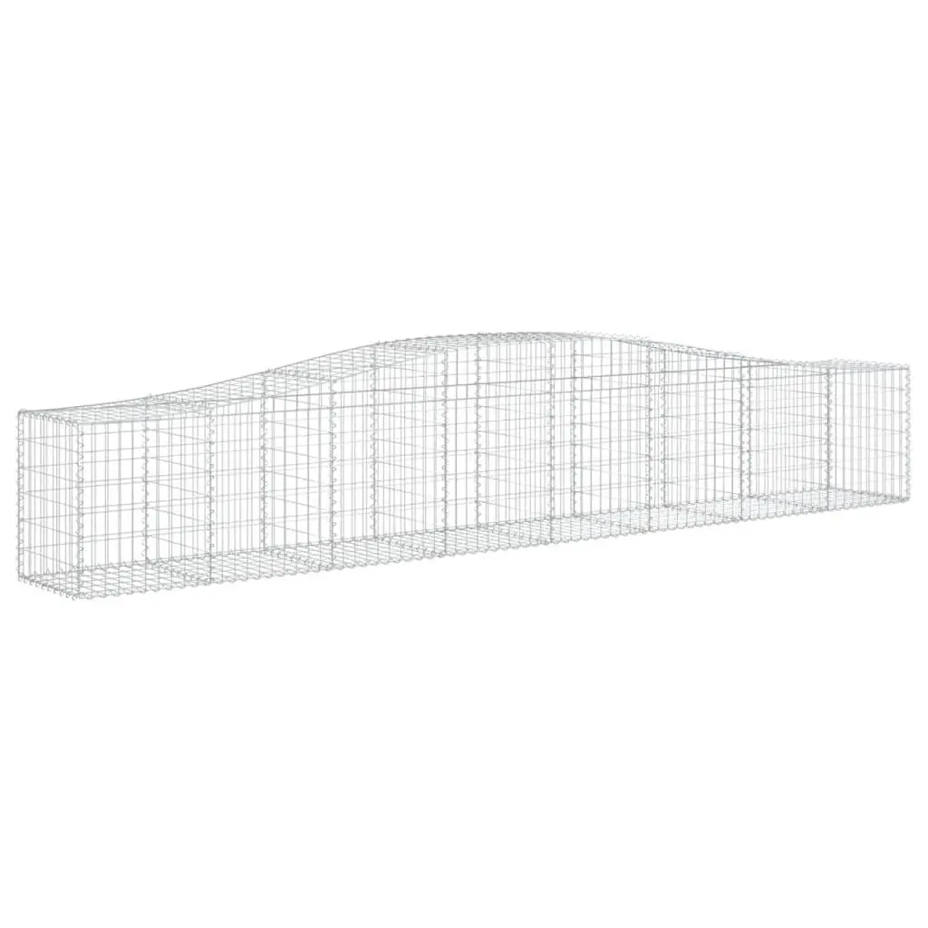 Arched Gabion Baskets Decorative Garden Barrier 400 x 50 x 60/80 cm 2 Piece