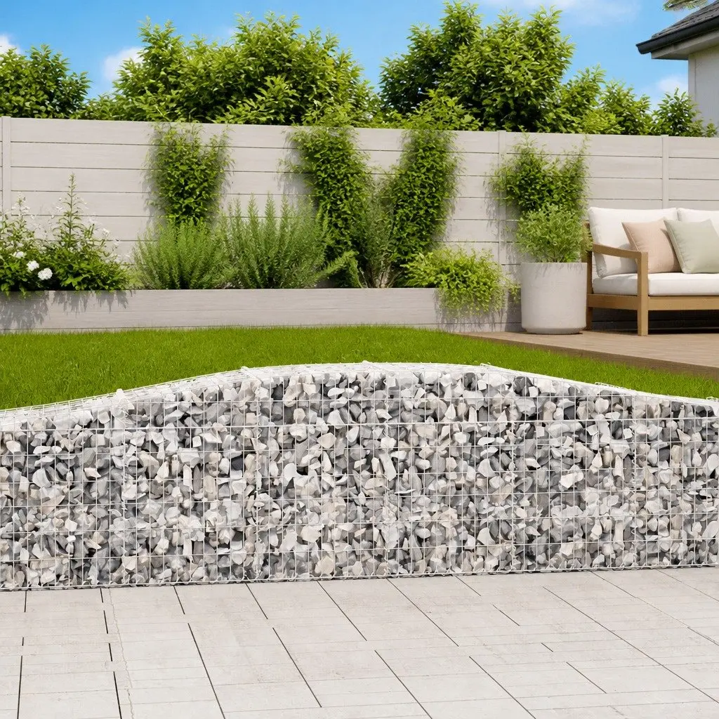 Arched Gabion Baskets Decorative Garden Barrier 5 Piece Set