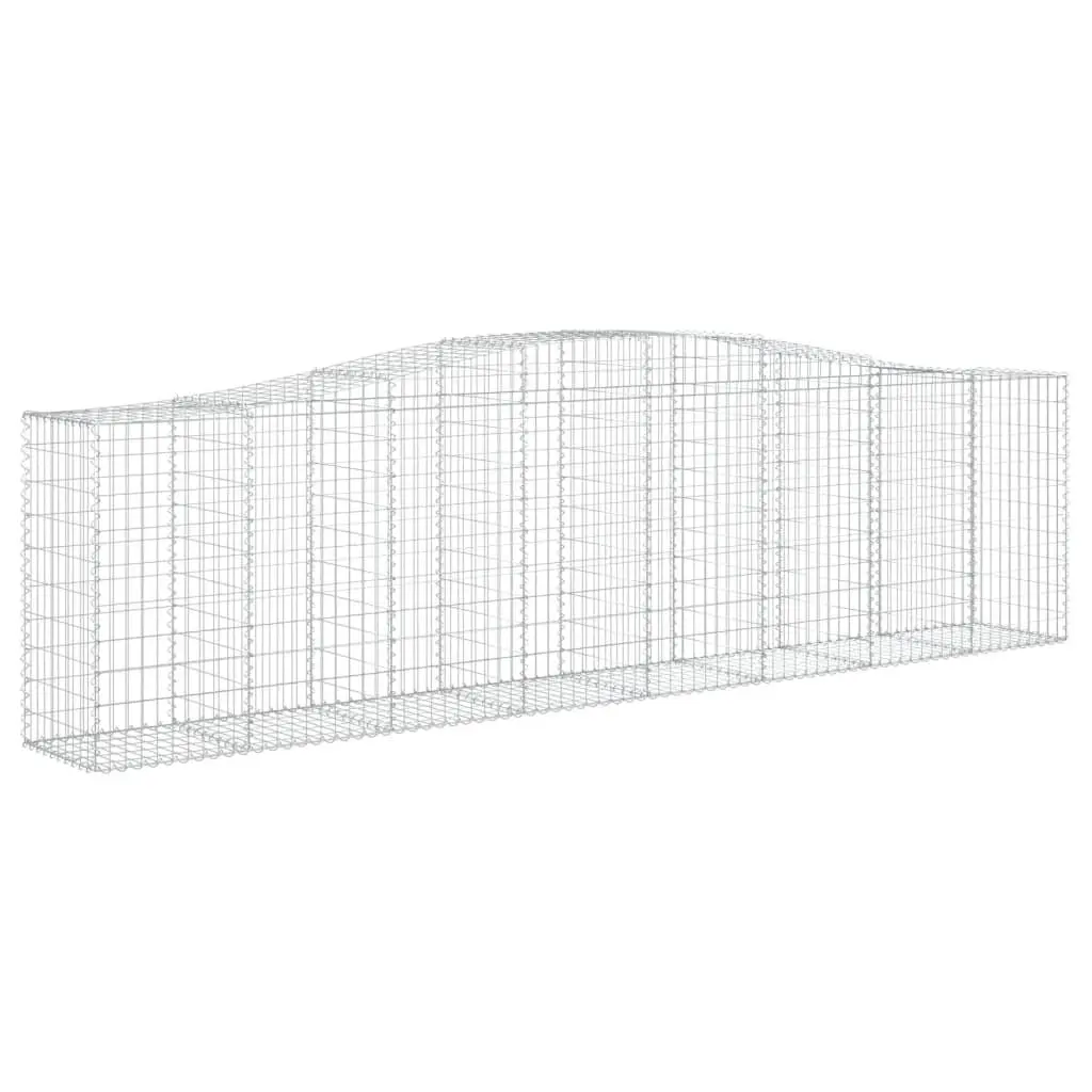 Arched Gabion Baskets Decorative Garden Barrier 400 x 50 x 100120 cm 3 Piece Set
