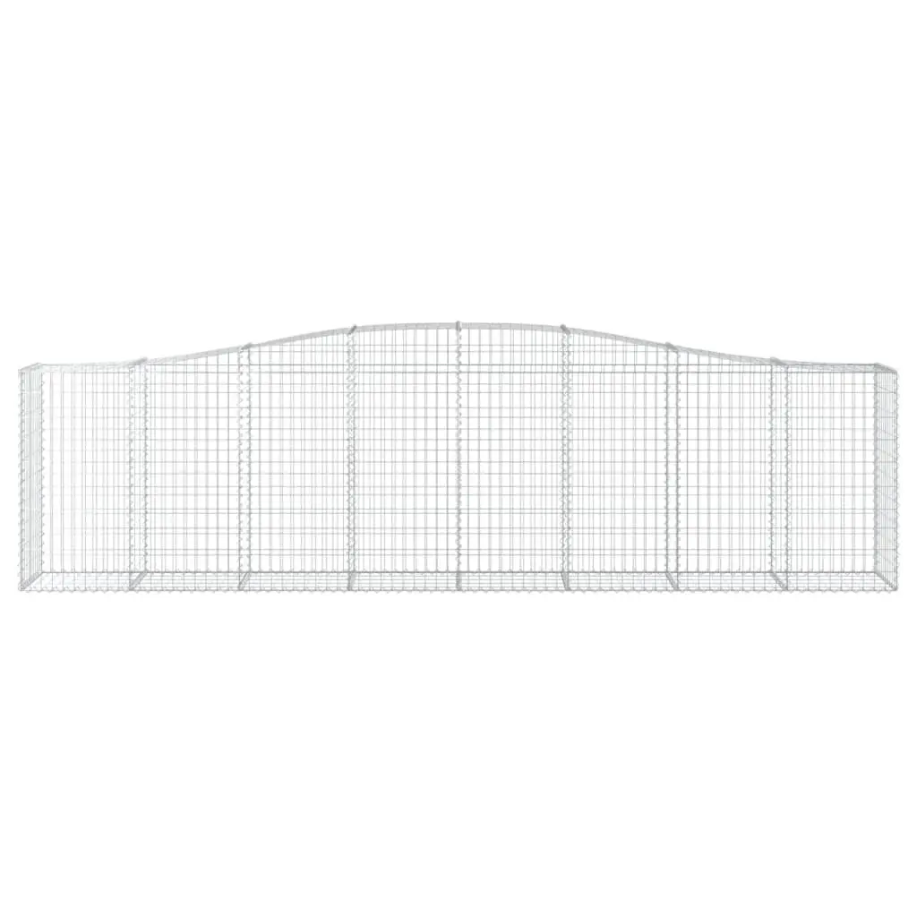 Arched Gabion Baskets Decorative Garden Barrier 400 x 50 x 100120 cm 3 Piece Set