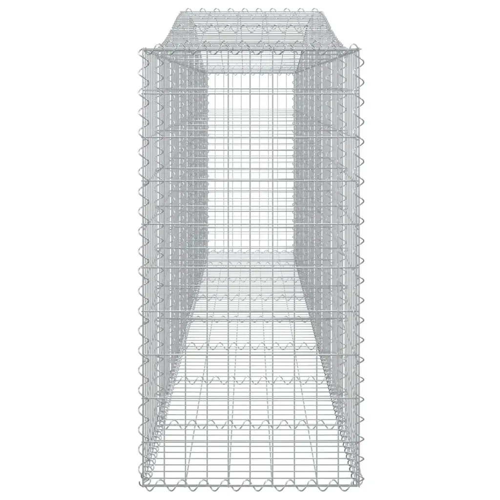 Arched Gabion Baskets Decorative Garden Barrier 400 x 50 x 100120 cm 3 Piece Set