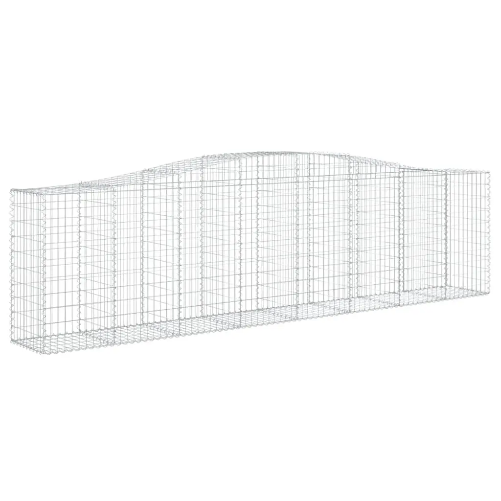 Arched Gabion Baskets Decorative Garden Barrier 400x50x100120 cm 7 Piece Set