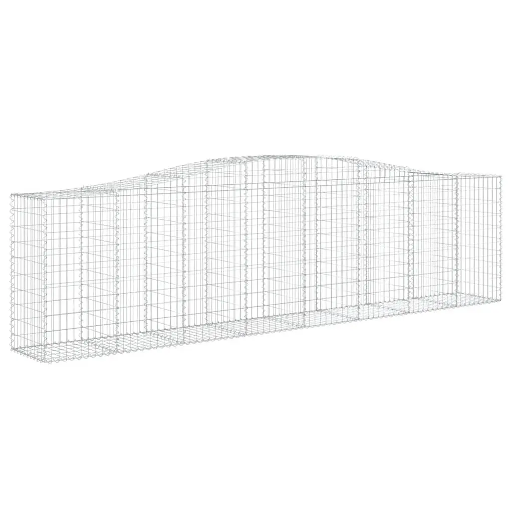 Arched Gabion Baskets Decorative 400x50x100120 cm 9 Piece Garden Retaining Wall