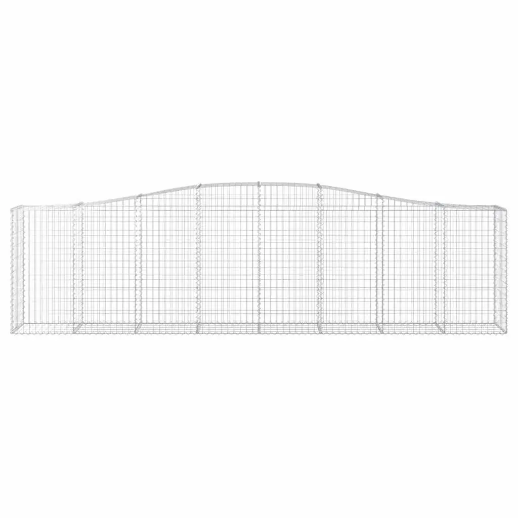Arched Gabion Baskets Decorative 400x50x100120 cm 9 Piece Garden Retaining Wall