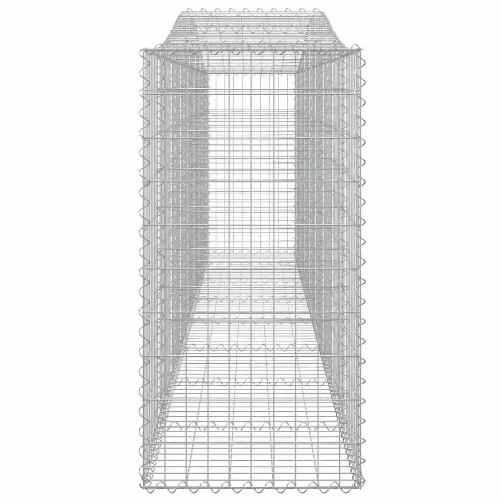 Arched Gabion Baskets Decorative 400x50x100120 cm 9 Piece Garden Retaining Wall