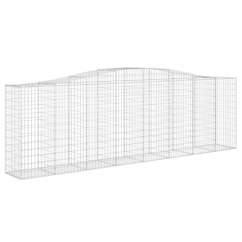 Arched Gabion Baskets Decorative Garden Barrier 400 x 50 x 120140 cm 2 pcs