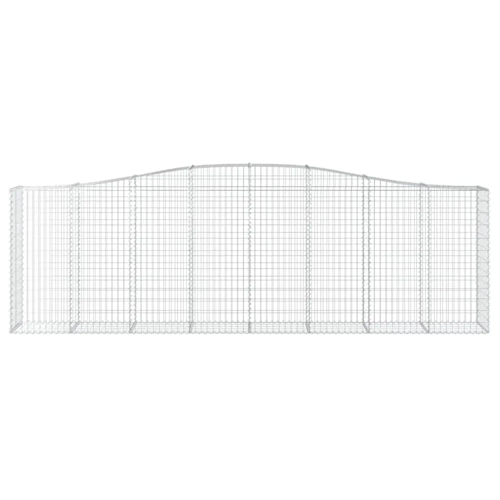 Arched Gabion Baskets Decorative Garden Barrier 400 x 50 x 120140 cm 2 pcs