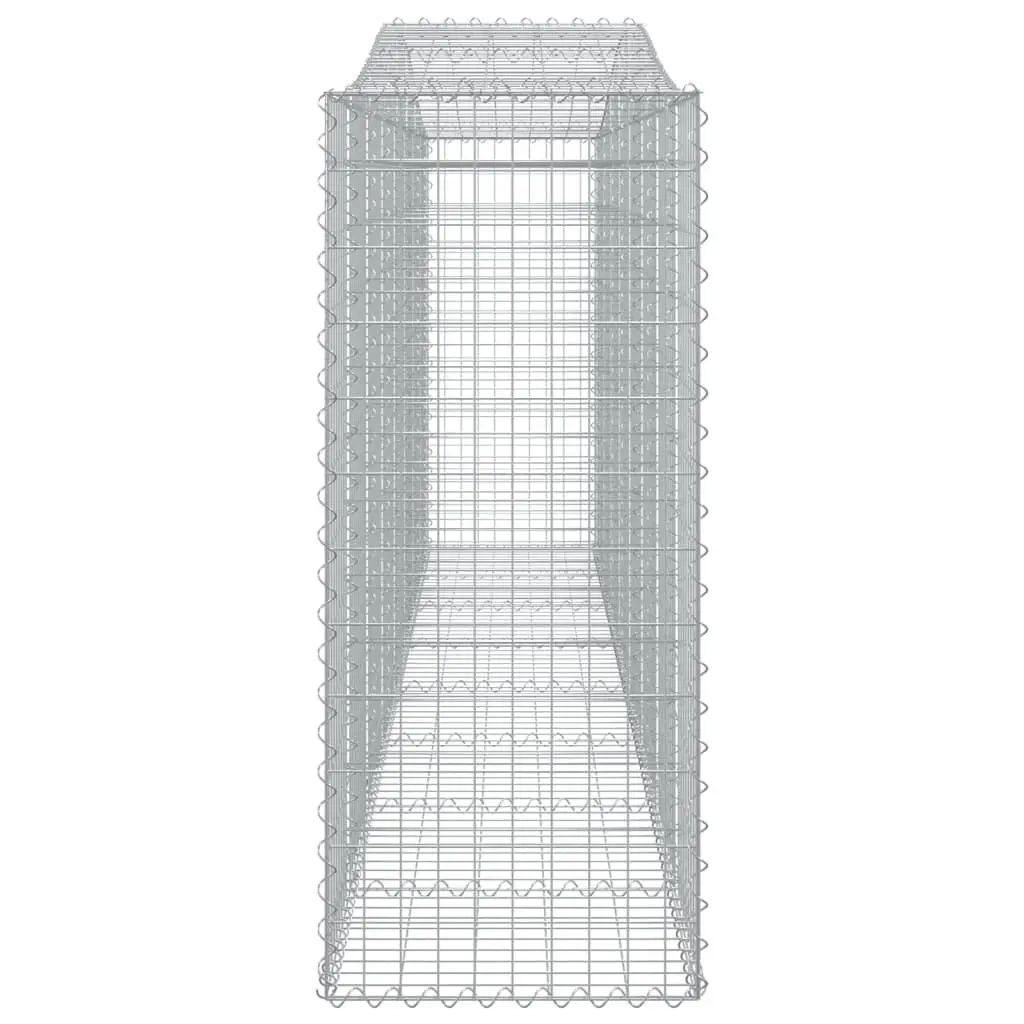 Arched Gabion Baskets Decorative Garden Barrier 400 x 50 x 120140 cm 2 pcs
