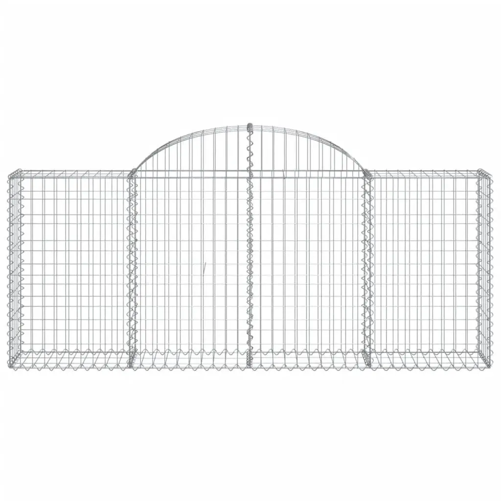 Arched Gabion Baskets 4 pcs Garden Barrier Retaining Wall Decorative Outdoor