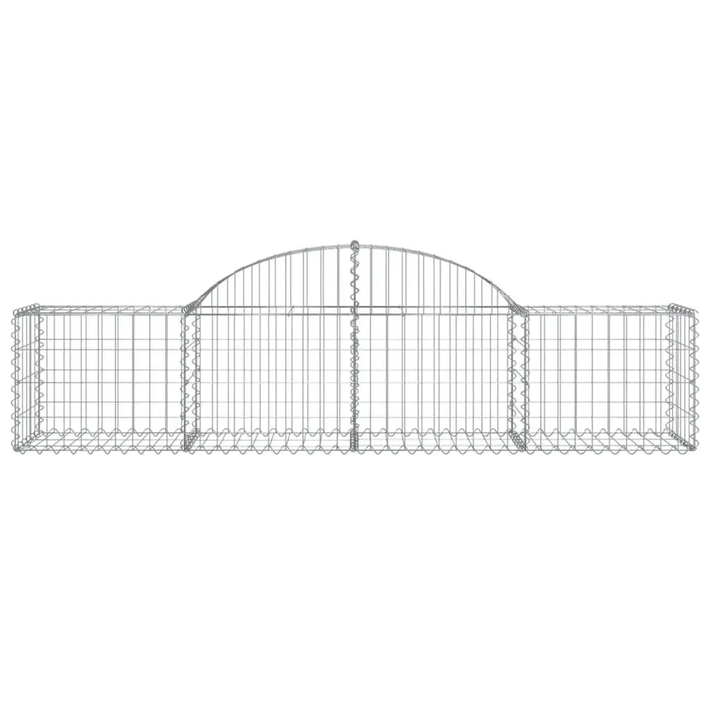 Arched Gabion Baskets Decorative Garden Barrier 200 x 50 x 40/60 cm 2 pcs